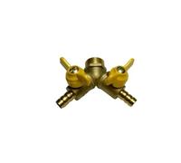 Raccord à trois fourchettes, té en laiton, charbon, gaz liquide, robinet à tournant sphérique, raccords de plomberie, poignée en plastique, eau(12mm)