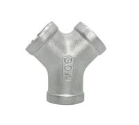 Raccord à trois voies 1/4" 3/8" 1/2" 3/4" 1" 1-1/4" 1-1/2" 2" Connecteur femelle en Y 3 voies Coupleur Séparateur Raccord de tuyau en acier inoxydable(Y Female,3l4 BSPT)