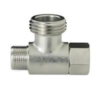 Raccord à trois voies 3/8" x 1/2" x 3/8", connecteur adaptateur à 3 voies, utilisé pour les vannes d'angle, les toilettes, les pulvérisateurs, les bras de douche, les chauffe-eau sous l'évier, les