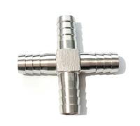 Raccord à trois voies 6 8 10 12 13 14 15 16 20 25 32 40 50 mm Raccord cannelé for tuyau Coude en U Forme 2 3 4 voies Séparateur de queue de tuyau 304 Inox Eau Gaz(Corss,8mm)