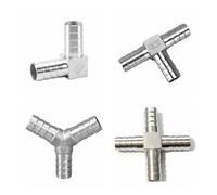 Raccord à trois voies 6 8 10 12 13 14 15 16 20 25 32 40 50 mm Raccord cannelé for tuyau Coude en U Forme 2 3 4 voies Séparateur de queue de tuyau 304 Inox Eau Gaz(Y shape,10mm)