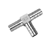 Raccord à trois voies 6 8 10 12 13 14 15 16 20 25 32 40 50 mm Raccord cannelé for tuyau Coude en U Forme 2 3 4 voies Séparateur de queue de tuyau 304 Inox Eau Gaz(Tee,8mm)