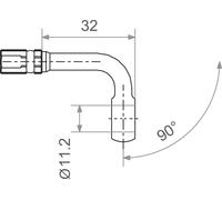 TRW MV11D90S Raccord, tuyau de frein