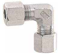 Raccord à vis coudé GOK 0771000 12 x 12 mm, série L, avec bague coupante en acier type D
