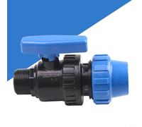 Raccord à vis en polypropylène pour tuyau d'eau potable avec filetage mâle pour application de filetage BSP dans le jardinage et la production agricole (20 mm x 1,27 cm)