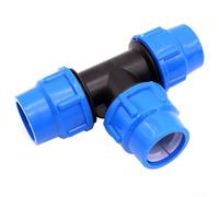 Raccord à vis en polypropylène pour tuyau en plastique PE PVC 20 25 32 40 50 mm Noir Bleu Contrôle du débit d'eau (50 mm)