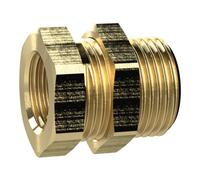 Raccord à vis Schott G 1, filetage intérieur G 3/4, SW1 38, SW2 41, MS, pression de travail max. 25 bar, fonctionnement max. 150 °C.