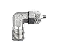 Raccord à visser d'angle AG conique R 1/4 pour tuyau 10/8 mm SW 14 en acier inoxydable 1.4571