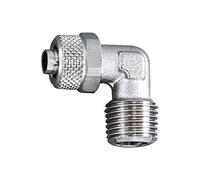 Raccord à visser d'angle AG conique R 1/4, pour tuyau 6/4 mm, SW 9, pression de travail max. 18 bar, laiton nickelé