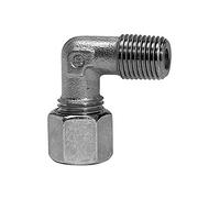 Raccord à visser d'angle R 1/8 A - Diamètre extérieur du tube : 4 mm - PN bar 100, SW1 10, SW2 9, acier galvanisé