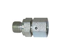 Raccord à visser droit réglable, cône d'étanchéité G 1/4, diamètre extérieur 10 mm, PN max. 315 bar, SW1 19, SW2 19, acier vert.