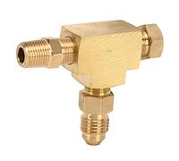 Raccord Adaptateur 3 Voies, Raccord Adaptateur en T 4AN 1/8in NPT BSP Laiton étanchéité Parfaite pour Capteur de Pression D'alimentation en Huile Turbo