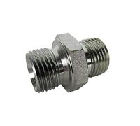 Raccord adaptateur en acier hydraulique 1/8 x 1/4 BSP mâle/mâle