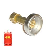 Raccord Adaptateur pour Remplissage de Bouteille Gaz Liquide AVEC SOUPAPE DE SECURITE :: GPL Propane Butane 6kg 11kg Reservoir W21,8x1/14 21,8mm :: Long, Pratique, Sûr!