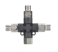 Raccord Aérographe Connecteur à Trois Voies Accessoire pour Aérographe 1/8'' Raccord de Séparateur d'Air pour Raccordement d'Aérographe et de Pompe à Air