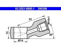 Raccord annulaire ATE, tuyauterie Article : 03.3521-0800.1