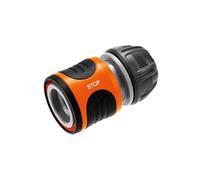 GARDENA Raccord d'arrosage Aquastop - Adapté tuyau Ø13mm & Ø15mm - Anti écoulement d'eau - Power Grip - Garantie 5 ans (18213-20)