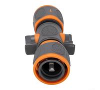Raccord Arrosage Inline avec Valve 1/2 5/8 Pouces ABS | Valve intégrée, contrôle débit précis, compatible 1/2 et 5/8 pouces, matériau ABS durable, installation rapide sans outil