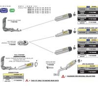 Raccord ARROW pour collecteur d'origine pour Honda CBR 1000 RR