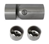 Raccord articulé 90-180° avec 2 adaptateurs pour main courante en bois de 42 mm de diamètre.