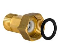 Raccord Articulé Droit En Laiton Avec Clapet Anti-Retour Pour Installation Eau Et Chauffage Filetage 3/4" x 1/2"