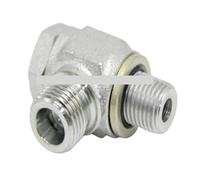 Raccord articulé hydraulique métrique à filetage métrique (1 pièce), joint de transition réglable avec bague d'étanchéité conique à 24° et filetage métrique en pouces.(M16X1.5-1l4)