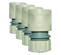 Raccord Automatique Aquastop Plastique pour Tuyau Ø15 (Lot de 4)