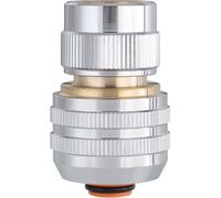 raccord automatique claber® en laiton chromé pour tuyaux 3/4
