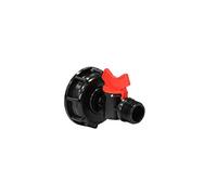 Raccord avec mini vanne filetée 3/4 pouce male