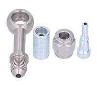 Raccord Banjo de Frein, 4 Pièces/ensemble 0 ° M10 Ligne D'huile de Frein Raccord Banjo Adaptateur de Tuyau de Remplacement en Acier Inoxydable pour Moto