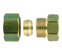 Raccord bicône droit laiton - F 3/8 - Ø 12 mm - Riquier