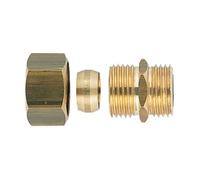 Raccord bicône droit laiton M 1/2" Ø 14 mm Thermador