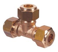 Raccord bicône en T laiton Ø 10 mm Thermador