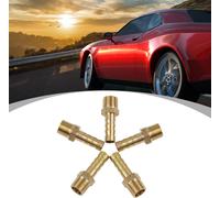Raccord Cannelé 6mm ID x 1/8" NPT Mâle en Laiton Connecteur Flexible Tuyau Voiture 5pcs
