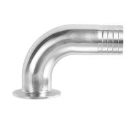 Raccord cannelé de 12,7 à 38 mm vers coude à 90° Tri Clamp de 1,5", raccord sanitaire en acier inoxydable SUS304 for brassage maison(TC 34mm,16mm)