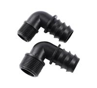 Raccord cannelé DN16/20/25 mm, filetage mâle 1/2" 3/4", té, coude, bouchon droit, adaptateur for tuyau d'arrosage(Elbow DN20mm)