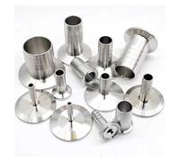 Raccord cannelé en acier inoxydable SS304, diamètre extérieur de 6 à 76 mm, diamètre extérieur de 50,5 à 76 mm, adapté aux colliers de serrage en T de 1,5/3 pouce(16mm x Ferrule 50.5)