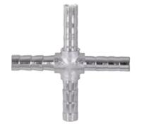 Raccord cannelé en laiton chromé 4-25 mm, 1 pièce, connecteur 2/3/4 voies droit/coude/T/Y/croisé for air, eau, gaz(Cross,8mm)