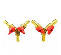 Raccord cannelé en Y à trois voies en laiton for robinet à boisseau sphérique, adaptateur de raccord de tuyau 6, 8, 10 mm, 1 pièce(10mm)