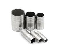 Raccord cannelé for tuyau BSPT, 1 pièce, 10 mm, 12 mm, 16 mm, 20 mm, 25 mm, en acier inoxydable 304, filetage mâle 1/8", 1/4", 3/8", 1/2", 3/4", 1"(3")