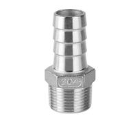 Raccord cannelé for tuyau BSPT mâle 1/8", 1/4", 3/8", 1/2", 3/4", 1", 6, 8, 10, 12, 13, 15, 16, 19, 20, 25, 32 mm, en acier inoxydable 304.(40mm,5 PCS_1-1/4")