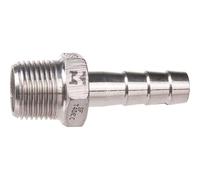 Raccord cannelé inox droit à visser M 1/2" Ø 13 mm Sféraco