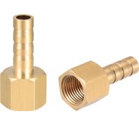 Raccord Cannelé Laiton 6mm G1/8 Femelle Connecteur Adaptateur 2pcs