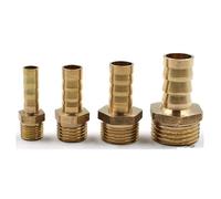Raccord cannelé mâle en laiton for tuyau de carburant, air, gaz, eau, huile, 4 m à 12 m, 1/8'', 1/4'', 1/2'', connecteur pneumatique, prise femelle(1/8",Tube 6mm)