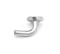 Raccord cannelé pour tuyau, Raccord de tuyau à trois pinces, coude à 90 degrés, en acier inoxydable 304, virole OD 50.5/64mm(32mm x Ferrule 50.5)