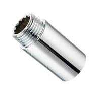 Raccord chromé en laiton pour rallonge de robinet IG-AG 1/2 pouce x 30mm - raccords filetés résistants à la corrosion - raccords pour installations d'eau