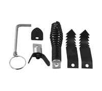 Raccord combiné de nettoyeur de canalisations pour machine à draguer électrique, tête de coupe en acier au manganèse avec outil à ressort, double trou pour intérieur et extérieur, débouchage de