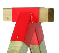 Raccord connecteur de balançoire Rouge 90x90 mm Bois carré