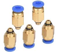 Raccord, Connecteur rapide, Lot de 5 connexions à vis pneumatiques Push-Fit (M5 x 4 mm)