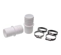Raccord Connexion de Tuyau Lot de 2 avec 4 Colliers de Serrage Ø 32 mm à 38 mm de Diamètre